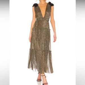 Sabina musayev ray dress gold- worn once